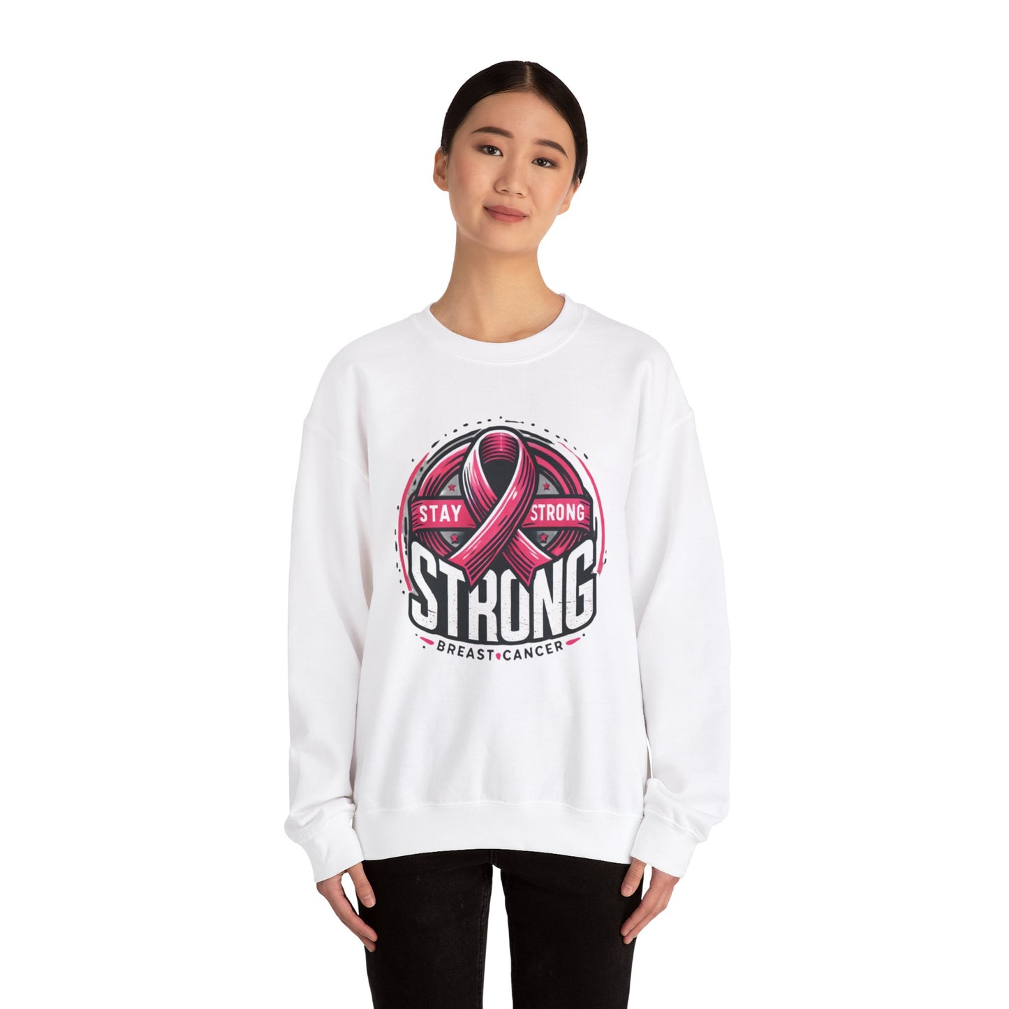 Unisex Heavy Blend™ Crewneck Sweatshirt - Fight Breast Cancer
