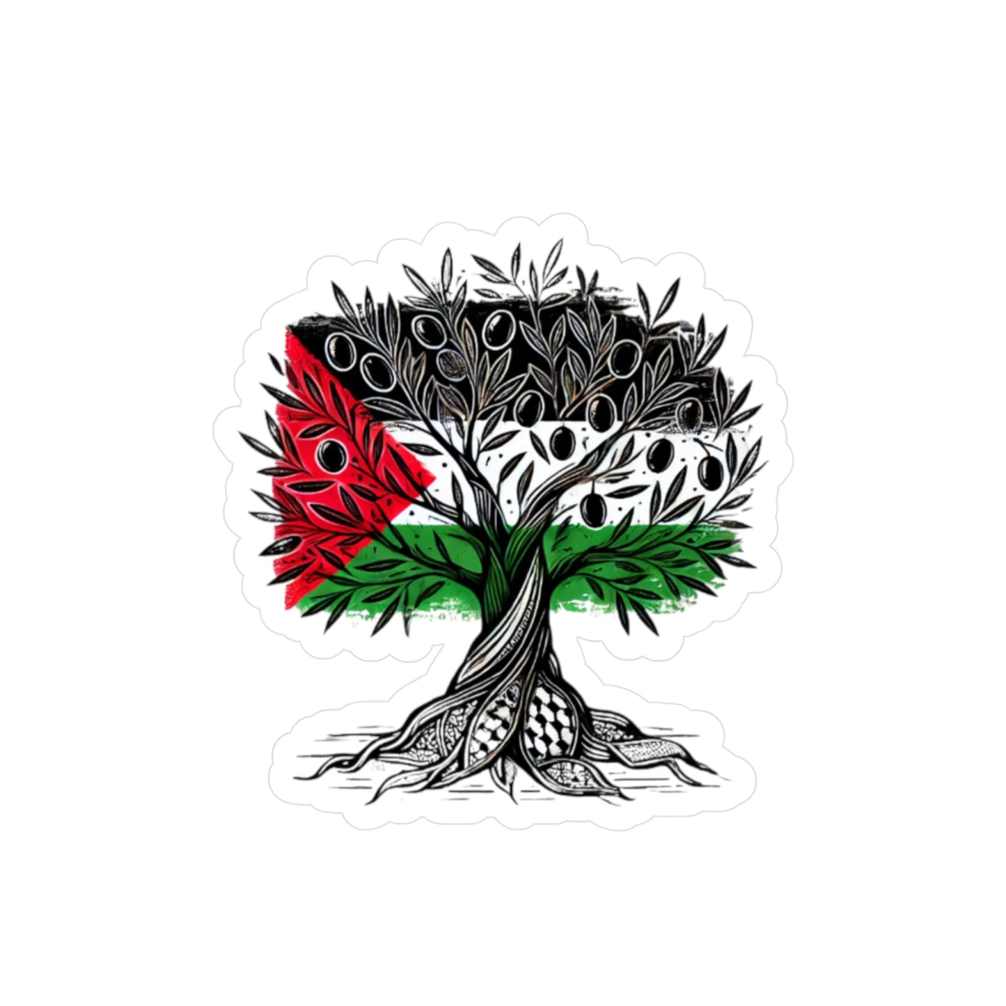 Vinyl Decals / Stickers - Free Palestine - Olive Tree